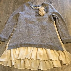 Hannah Banana • sweater & chiffon high/low tunic 8